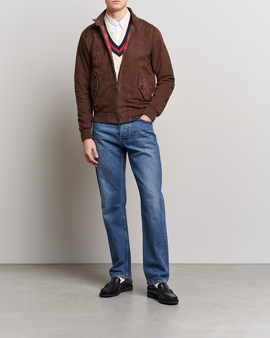 Hombres | Abrigos y chaquetas | Baracuta | G9 Suede Jacket Chocolate