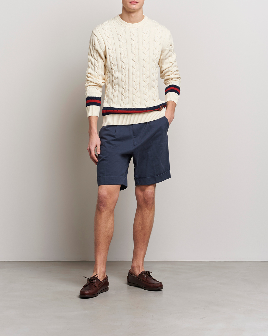 Hombres | Pantalones cortos | Baracuta | Gabardine Chino Shorts Navy