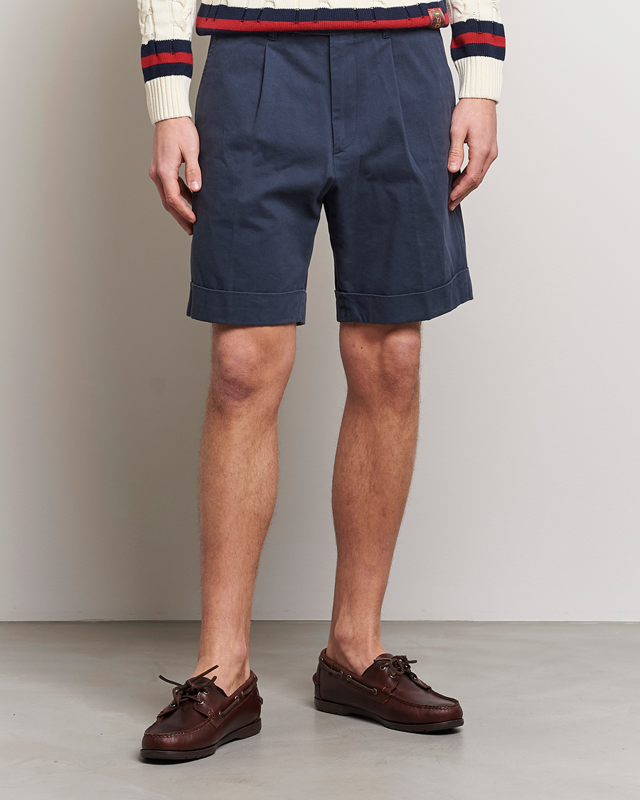 Hombres | Pantalones cortos | Baracuta | Gabardine Chino Shorts Navy