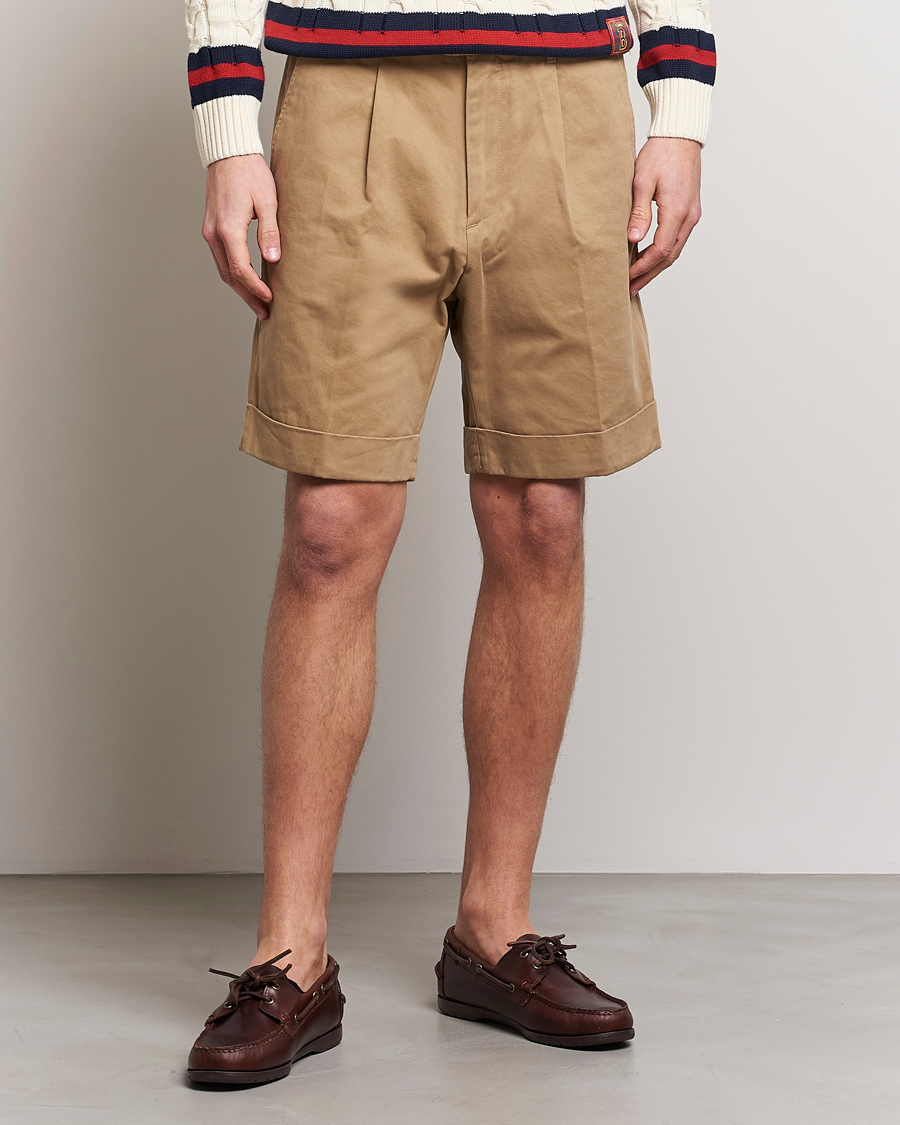Hombres | Pantalones cortos | Baracuta | Gabardine Chino Shorts Tan
