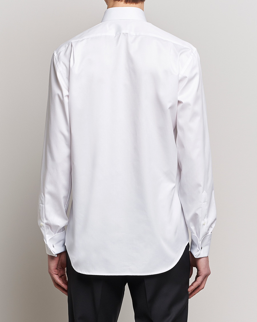 Hombres | Camisas | Stenströms | Fitted Body Smoking Shirt White