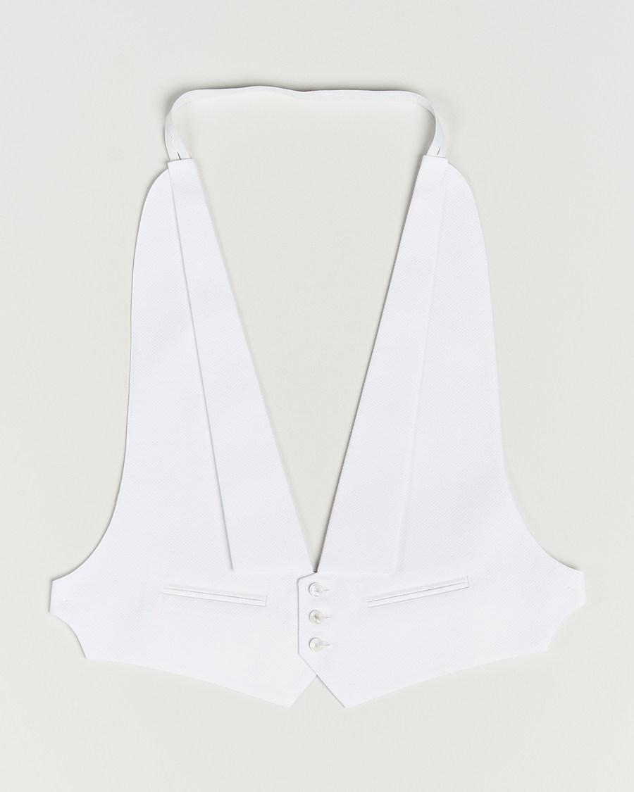 Hombres | Camisas | Stenströms | Evening Waistcoat White