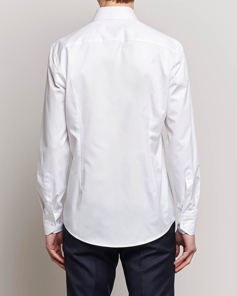 Hombres | Camisas | Stenströms | Slimline Kent Collar Shirt White