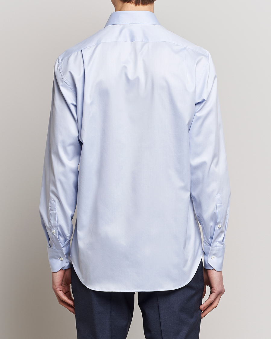 Hombres | Camisas | Stenströms | Fitted Body Twofold Stretch Shirt Light Blue