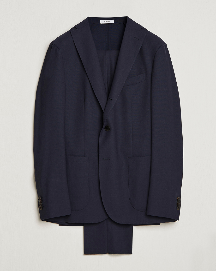Hombres | Trajes | Boglioli | K Jacket Wool Suit Navy