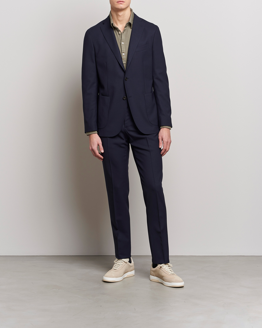 Hombres | Trajes | Boglioli | K Jacket Wool Suit Navy