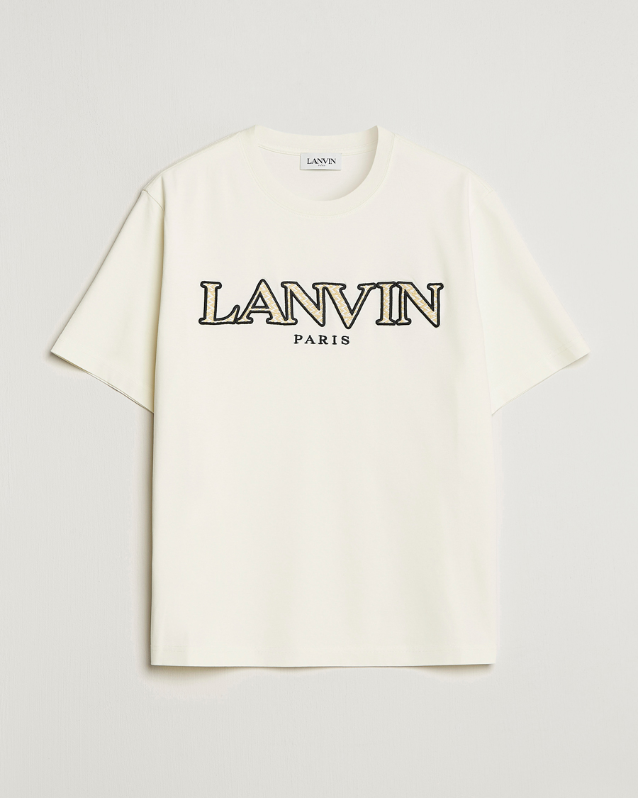 Hombres | Camisetas | Lanvin | Curb Embroidered Logo T-Shirt Milk
