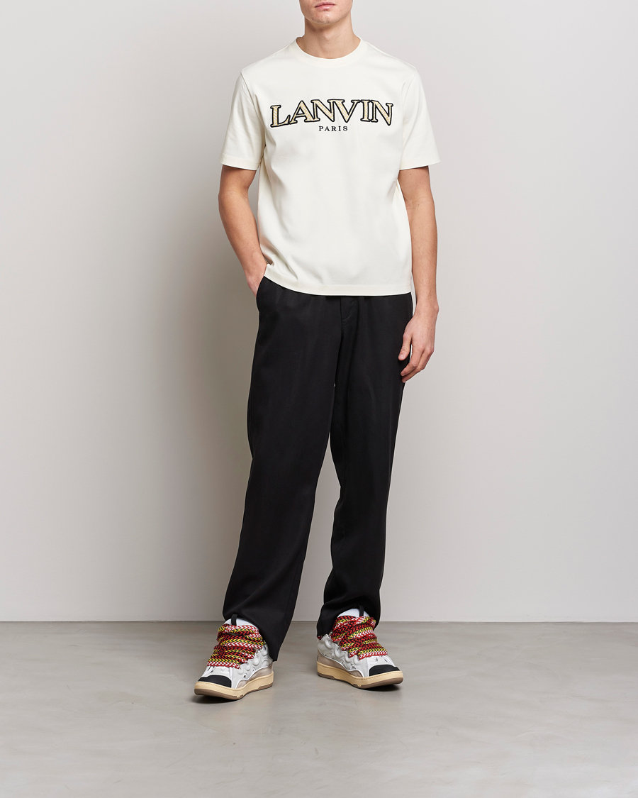 Hombres | Camisetas | Lanvin | Curb Embroidered Logo T-Shirt Milk
