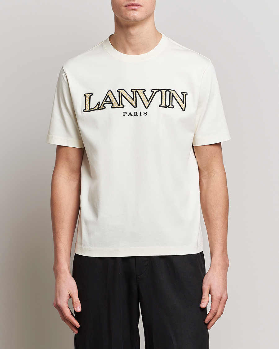 Hombres | Camisetas | Lanvin | Curb Embroidered Logo T-Shirt Milk