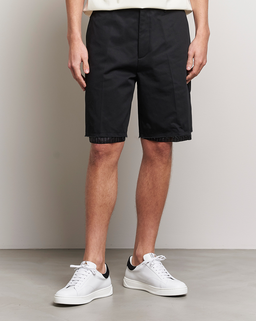 Hombres | Pantalones cortos | Lanvin | Raw Edge Tailored Shorts Black