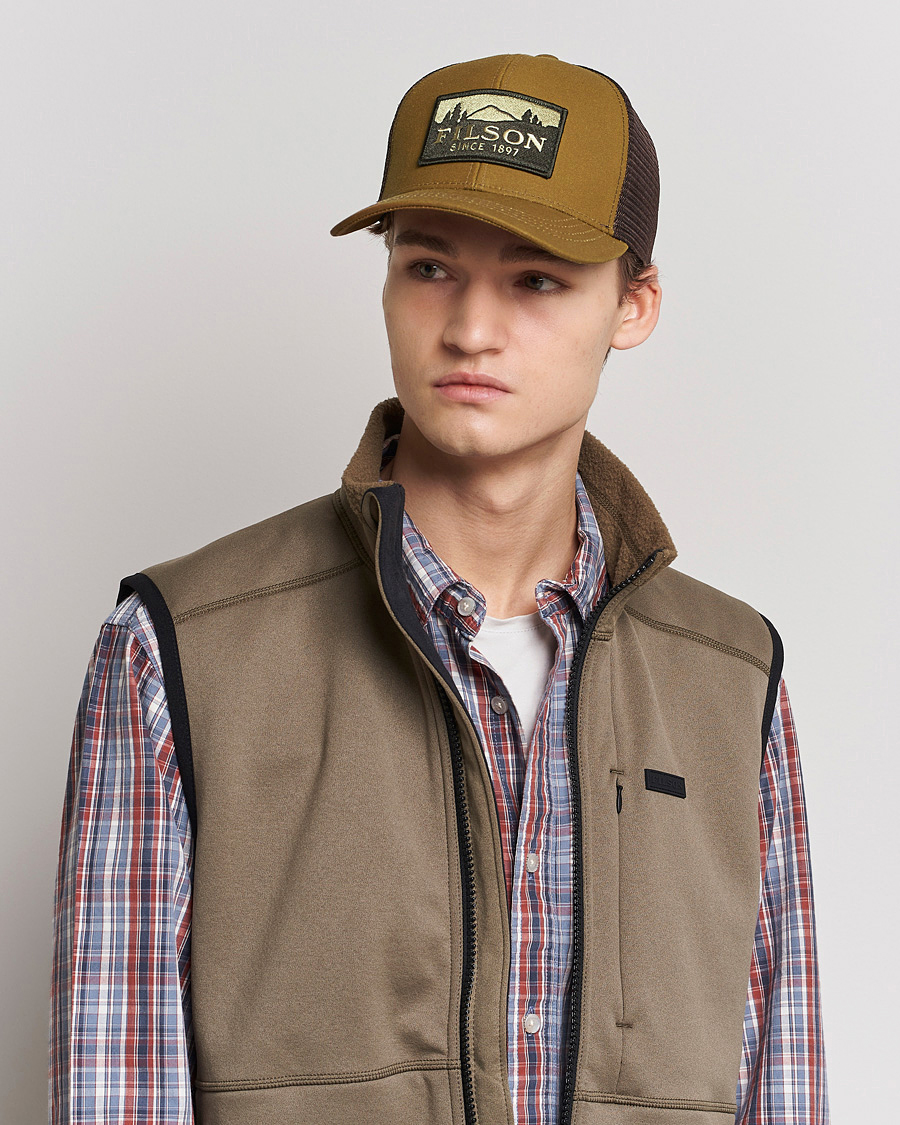 Hombres | Sombreros y gorras | Filson | Logger Mesh Cap Dark Tan