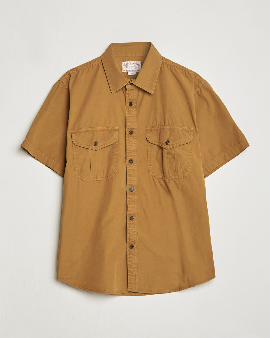 Hombres | Camisas | Filson | Washed Feather Cloth Short Sleeve Shirt Gold Ochre