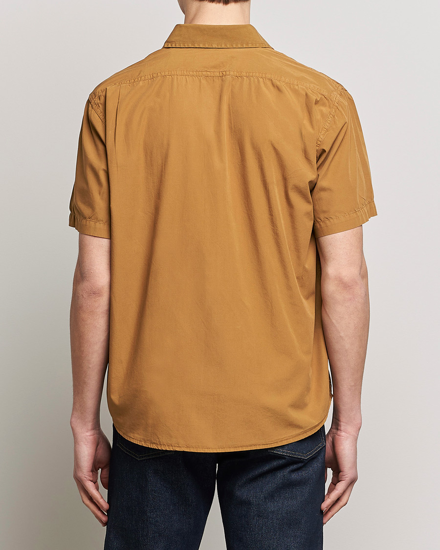 Hombres | Camisas | Filson | Washed Feather Cloth Short Sleeve Shirt Gold Ochre