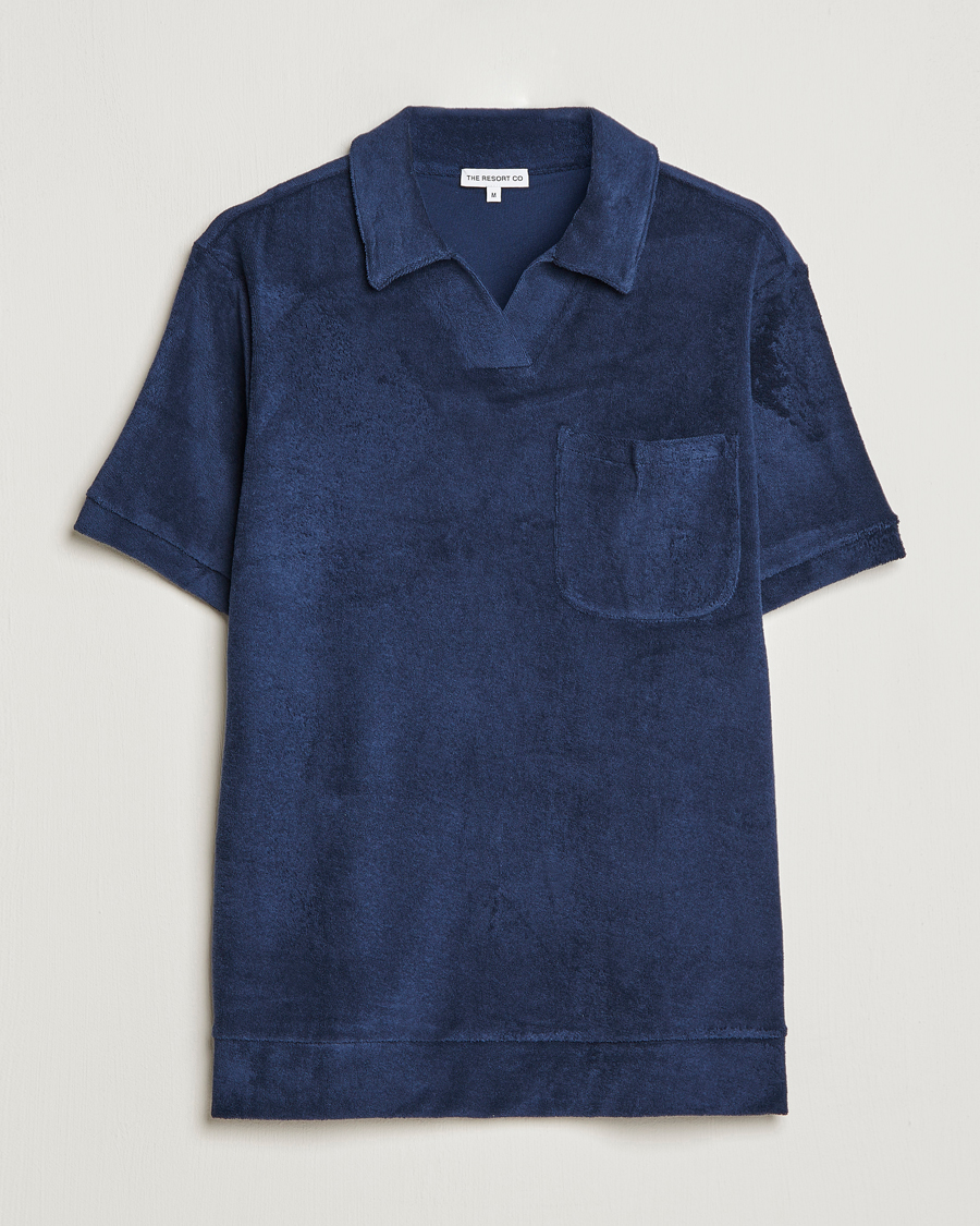 Hombres | Polos | The Resort Co | Terry Polo Shirt Navy