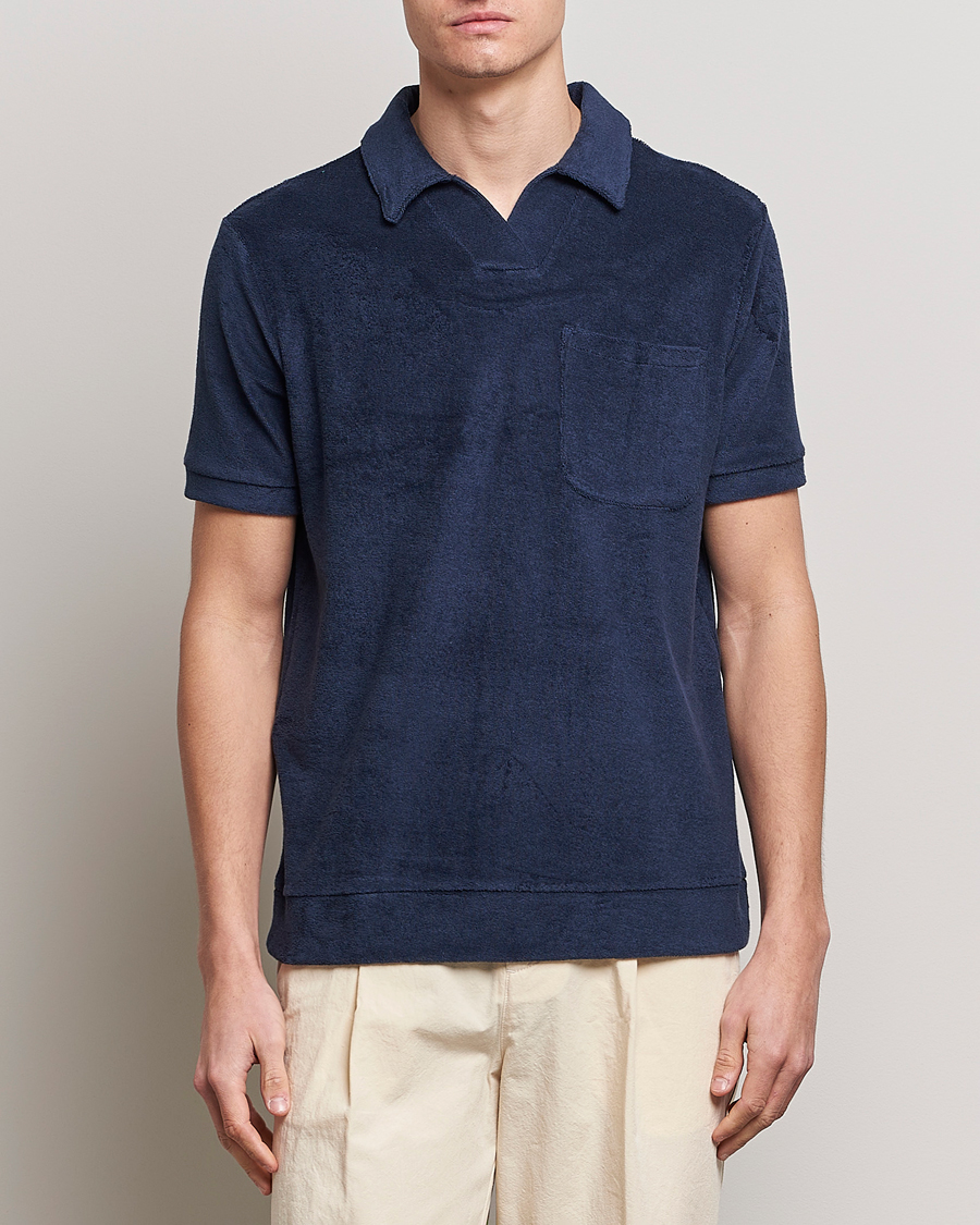 Hombres | Polos | The Resort Co | Terry Polo Shirt Navy
