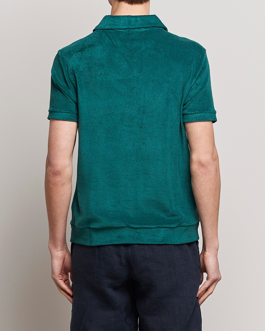 Hombres | Polos | The Resort Co | Terry Polo Shirt Emerald Green
