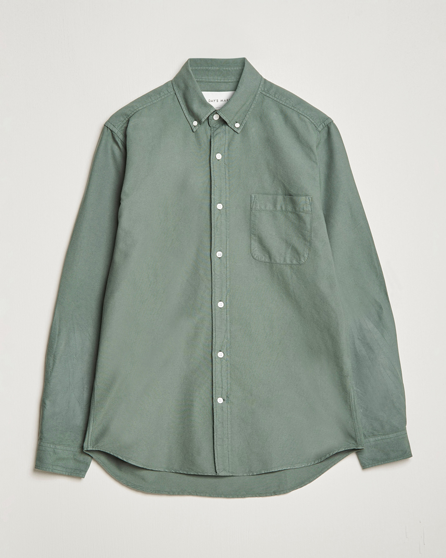 Hombres | Camisas | A Day's March | Moorgate Dyed Oxford Shirt Dusty Green
