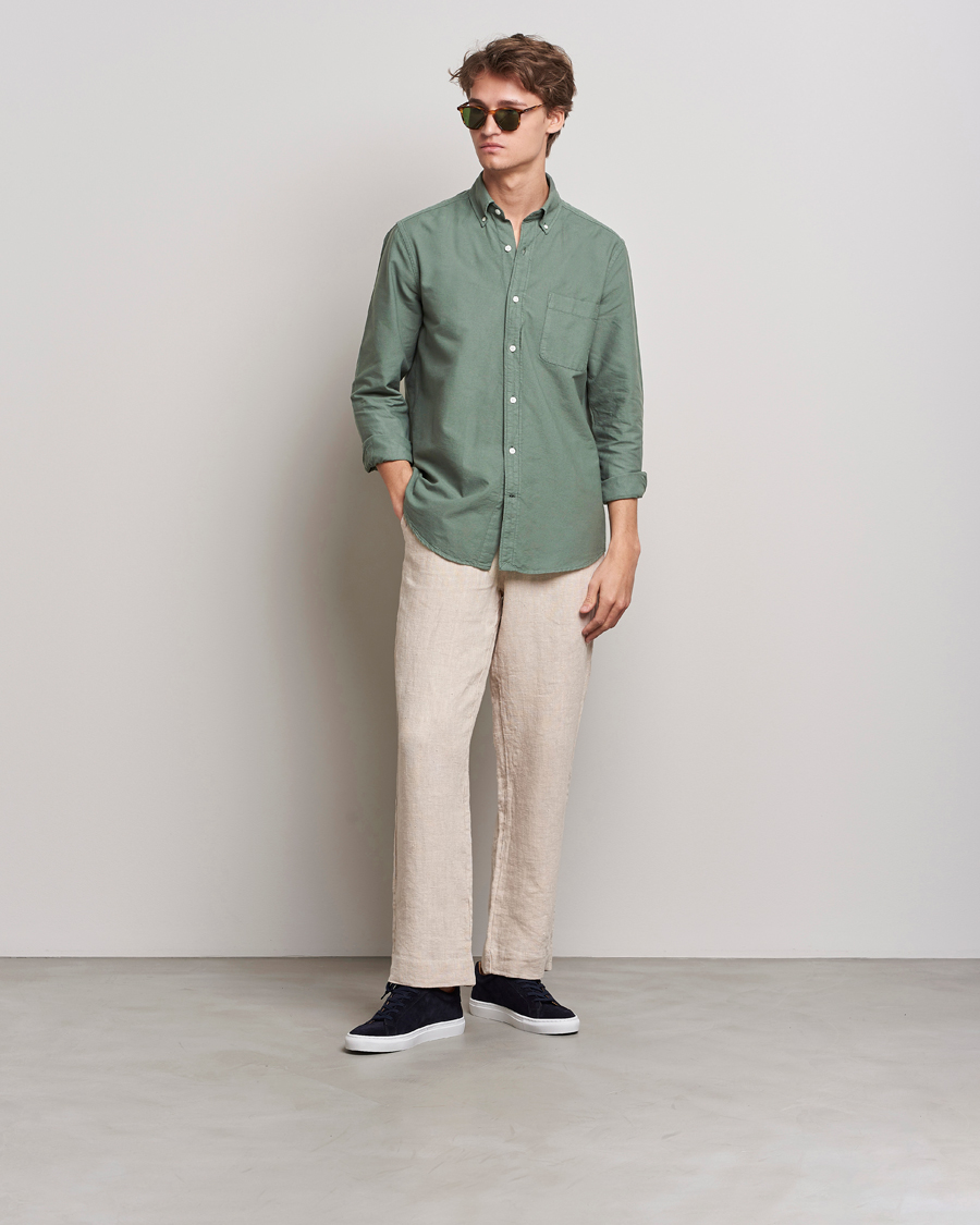 Hombres | Camisas | A Day's March | Moorgate Dyed Oxford Shirt Dusty Green