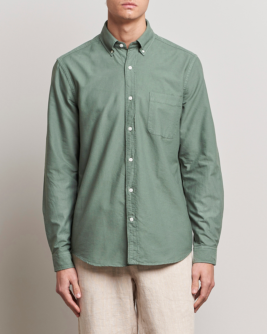 Hombres | Camisas | A Day's March | Moorgate Dyed Oxford Shirt Dusty Green