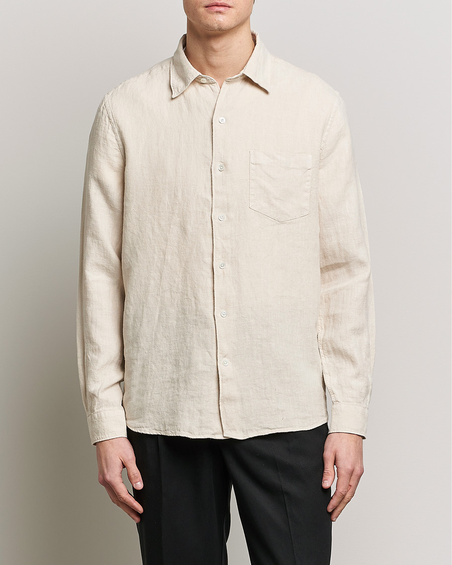Hombres | Contemporary Creators | A Day's March | Abu Linen Shirt Sand