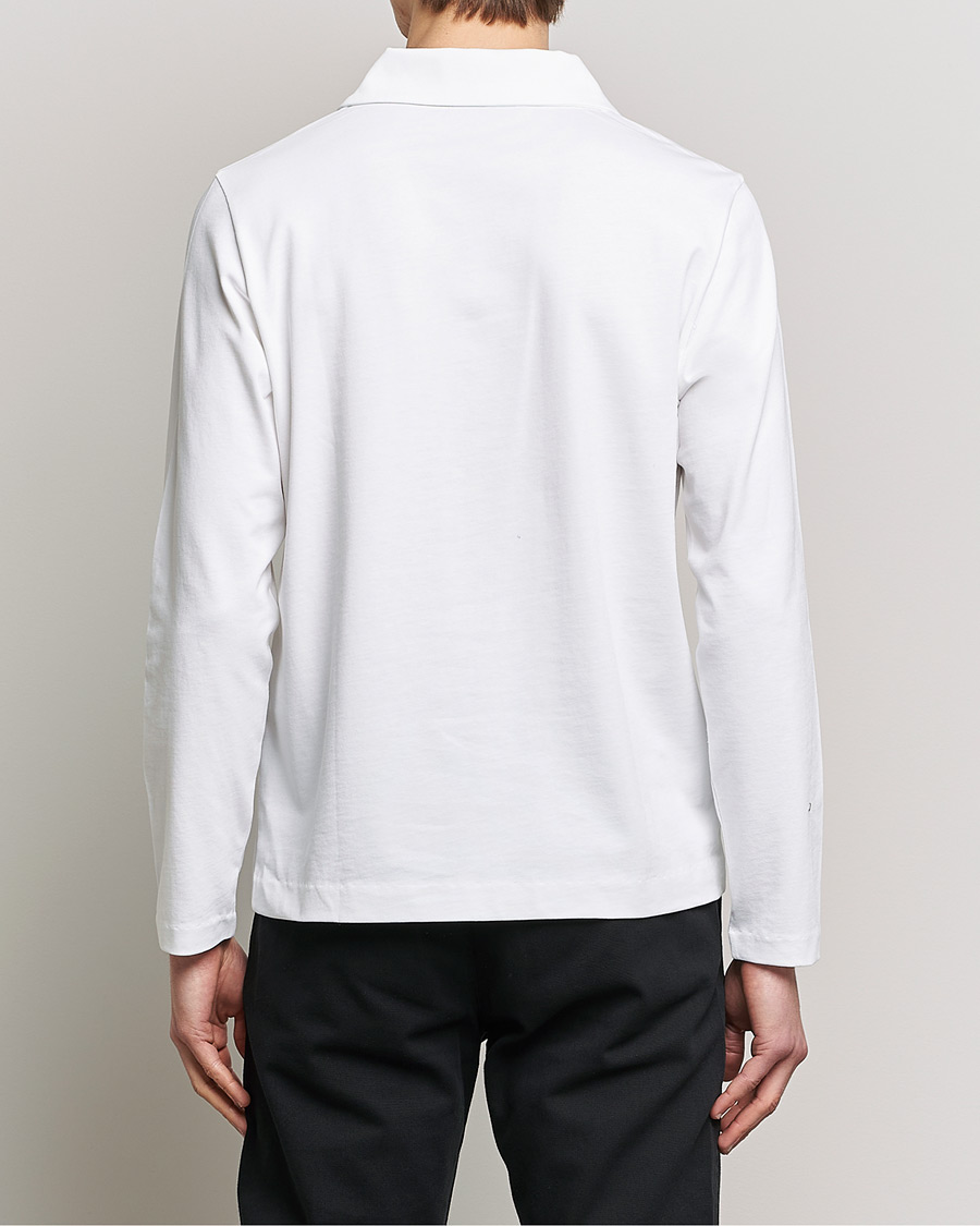 Hombres | Jerséis y prendas de punto | A Day's March | Branford Long Sleeve Jersey Polo Off White