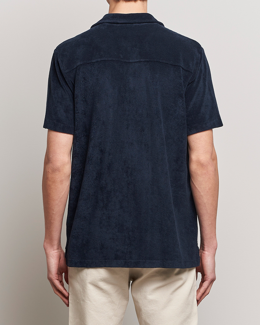 Hombres | Camisas | A Day's March | Yamu Short Sleeve Terry Shirt Navy