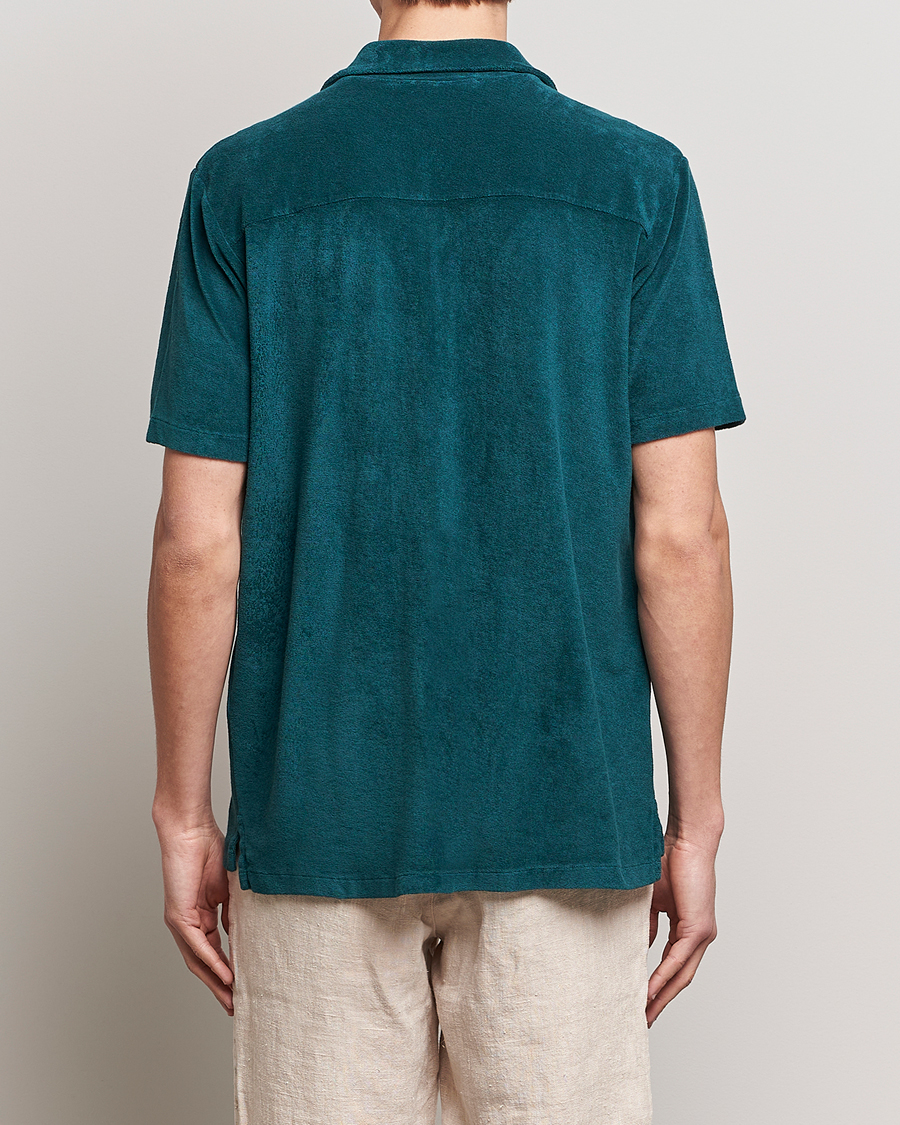 Hombres | Camisas | A Day's March | Yamu Short Sleeve Terry Shirt Teal