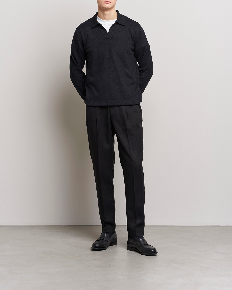 Hombres | Pantalones | A Day's March | Smart Trouser Tencel Black
