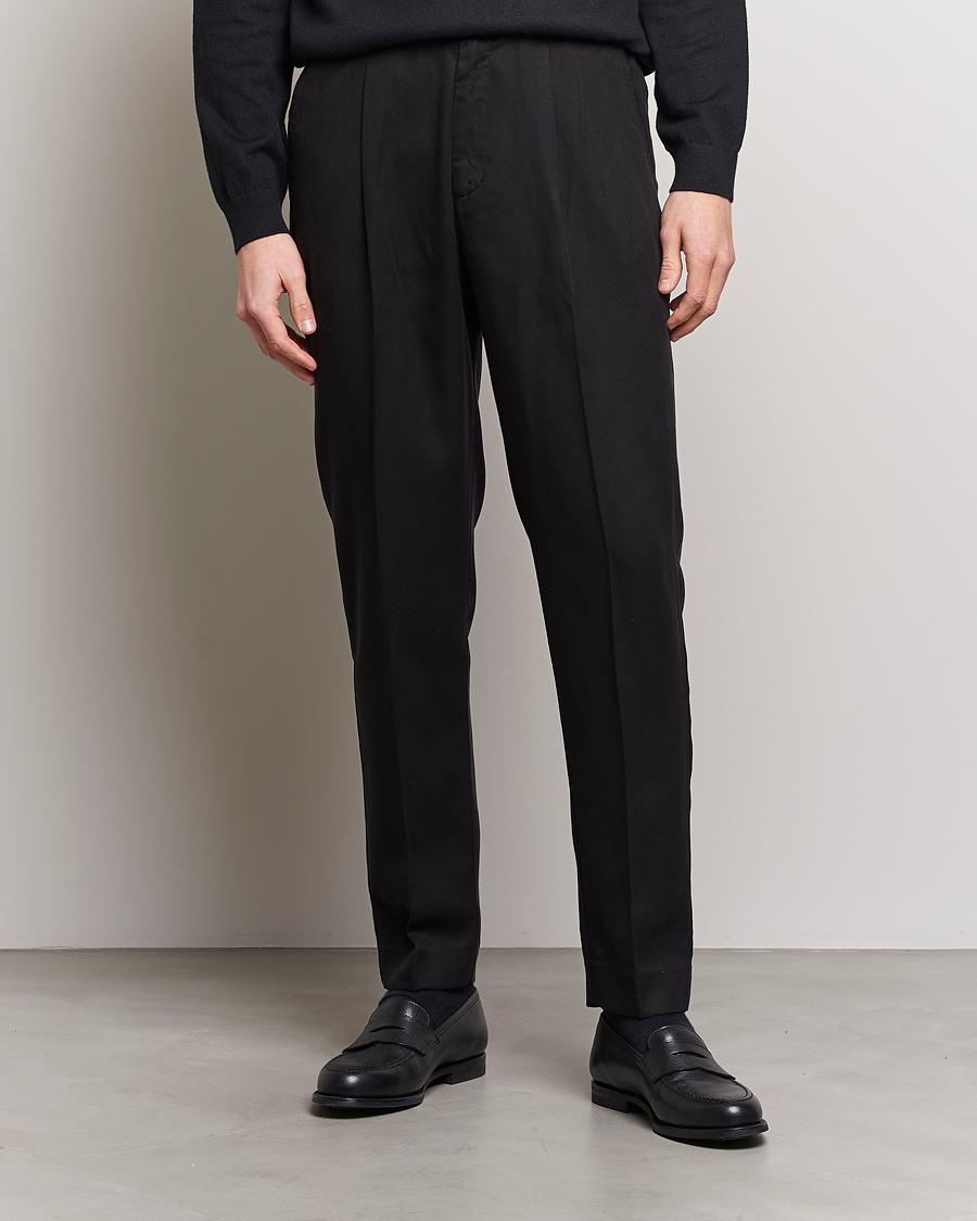 Hombres | Pantalones | A Day's March | Smart Trouser Tencel Black