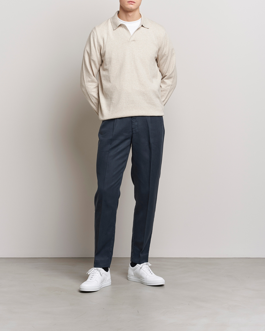 Hombres | Pantalones | A Day's March | Smart Trouser Tencel Navy