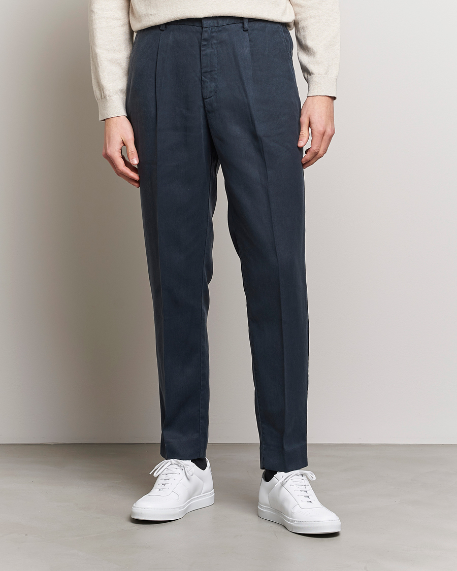 Hombres | Pantalones | A Day's March | Smart Trouser Tencel Navy