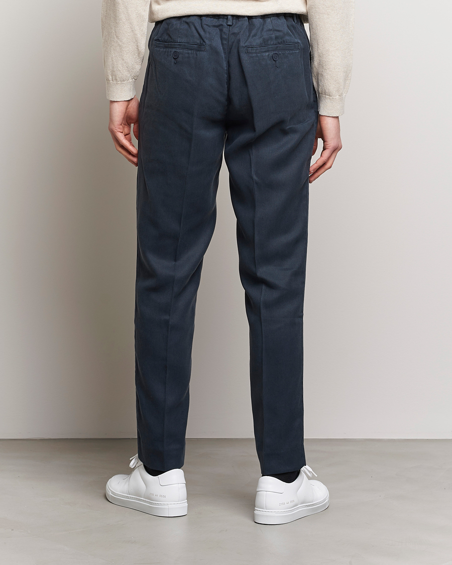 Hombres | Pantalones | A Day's March | Smart Trouser Tencel Navy