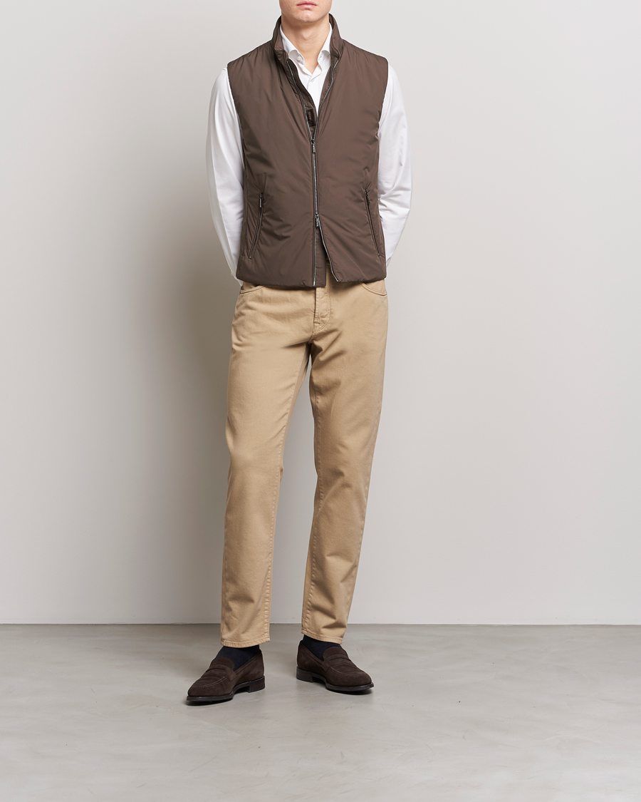 Hombres | Pantalones | Incotex | Cotton Stretch 5-Pocket Pants Beige