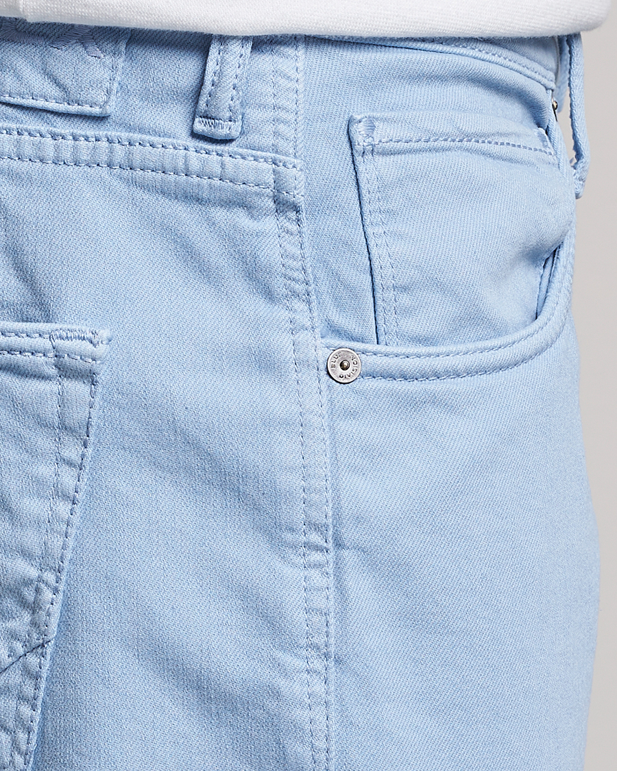 Hombres | Pantalones | Incotex | Cotton Stretch 5-Pocket Pants Light Blue