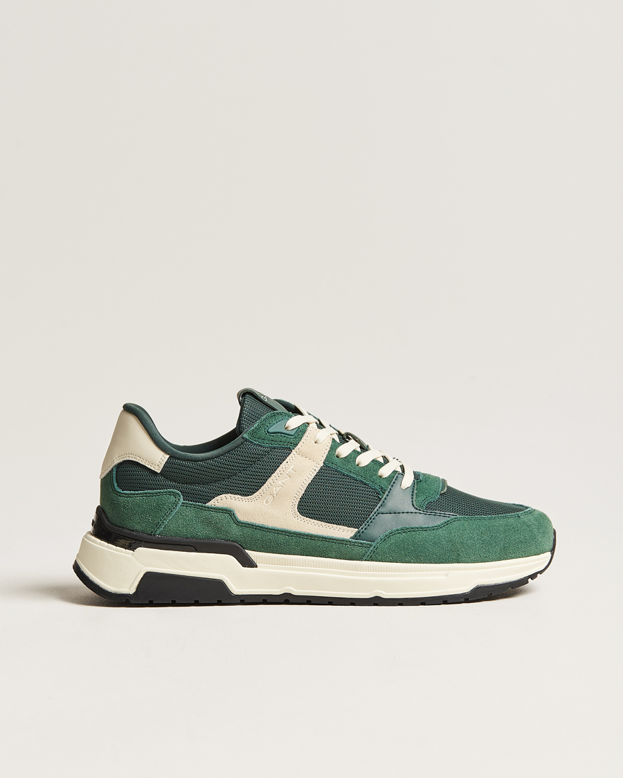 Hombres | GANT Jeuton Running Sneaker Tartan Green | GANT | Jeuton Running Sneaker Tartan Green