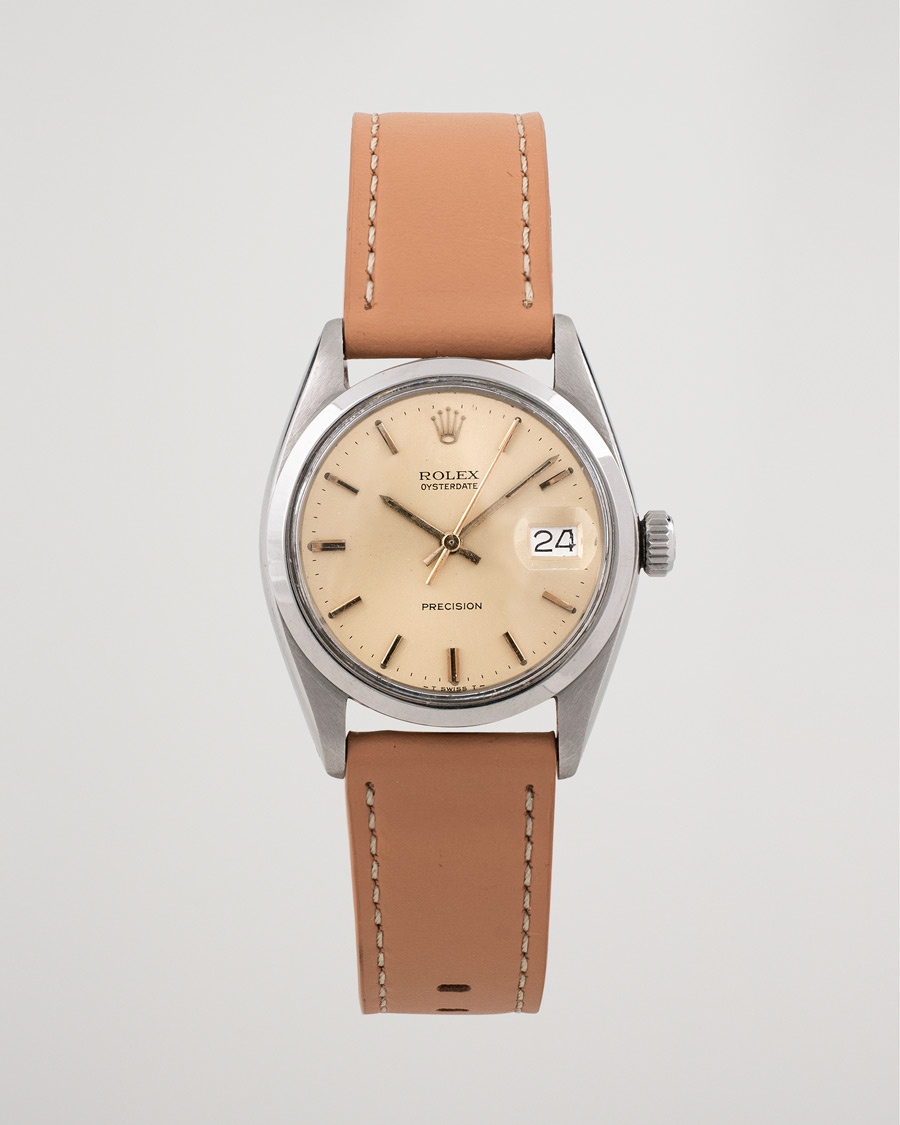 Hombres | Rolex Pre-Owned Precision 6694 Oysterdate Steel White | Rolex Pre-Owned | Precision 6694 Oysterdate Steel White