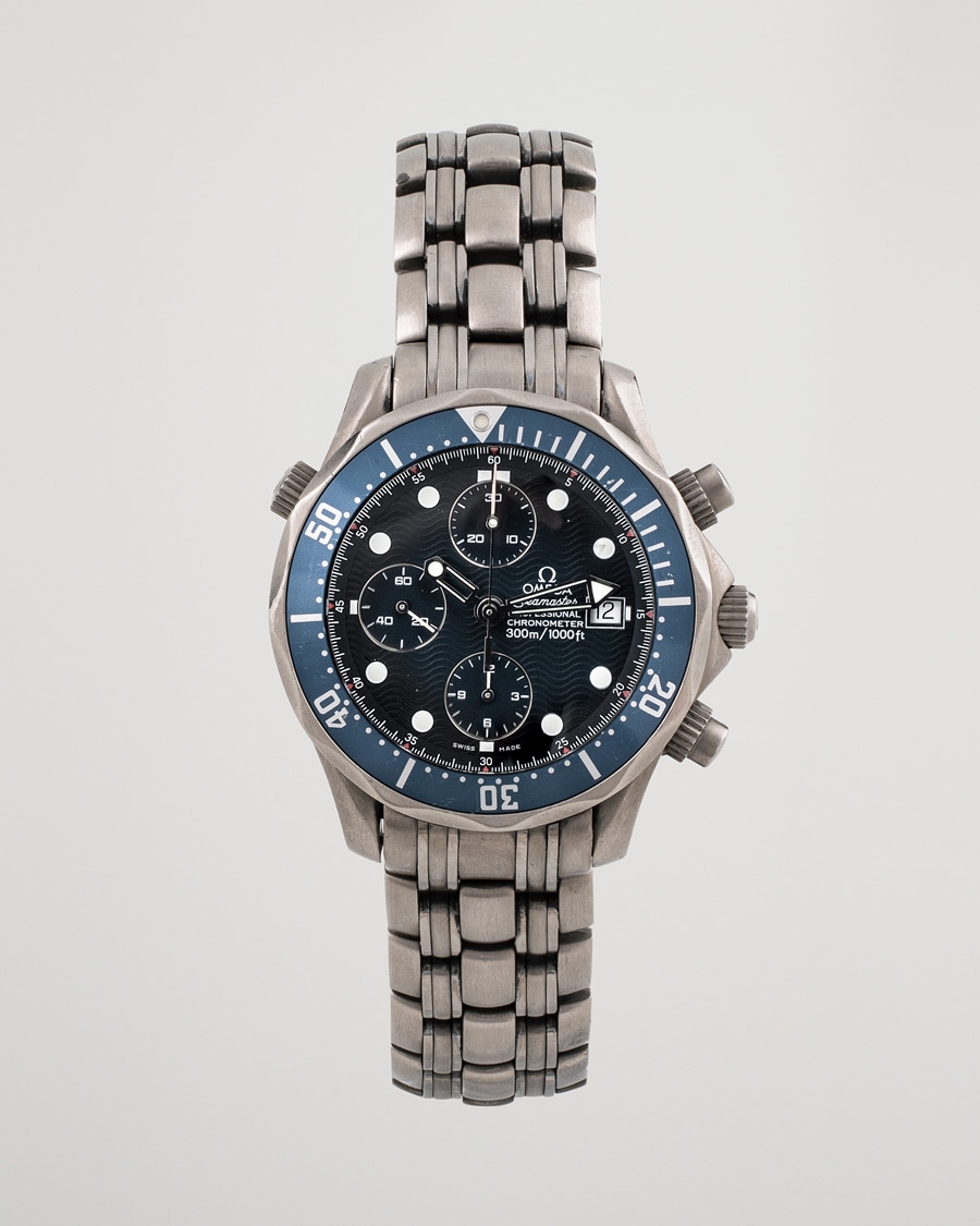 Hombres | Omega Pre-Owned Seamaster Diver 300M Chrono 2298.80.00 Titan Blue | Omega Pre-Owned | Seamaster Diver 300M Chrono 2298.80.00 Titan Blue