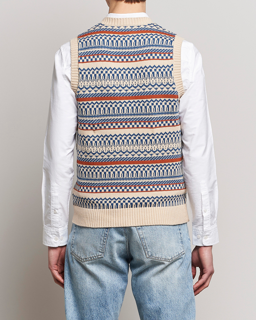 Hombres | Jerséis y prendas de punto | BEAMS PLUS | Knit Fairisle Vest Natural