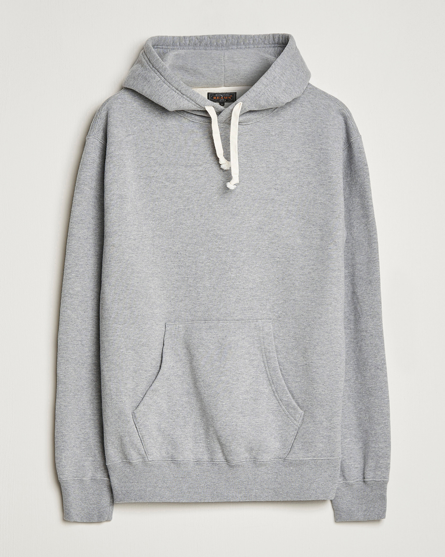 Hombres | Jerséis y prendas de punto | BEAMS PLUS | Japanese Cotton Hoodie Heather Grey