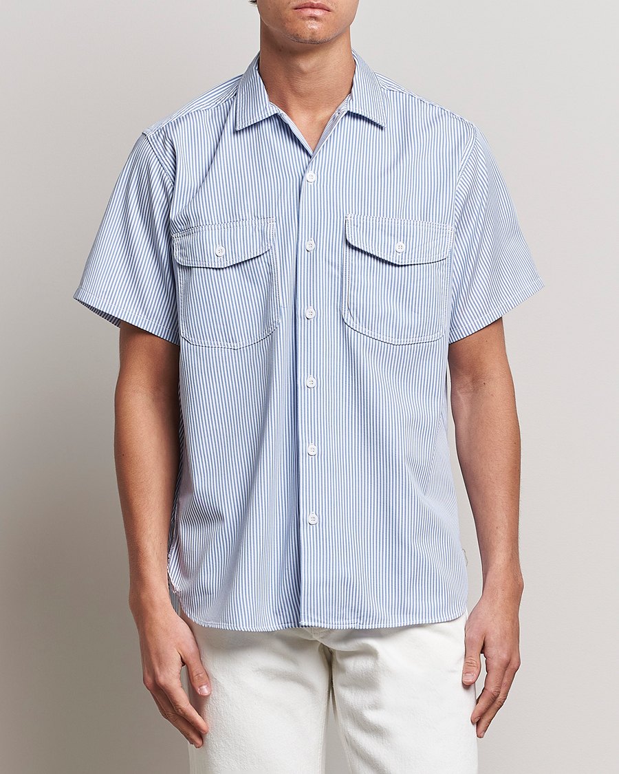 Hombres | Camisas | BEAMS PLUS | Short Sleeve Work Shirt Light Blue