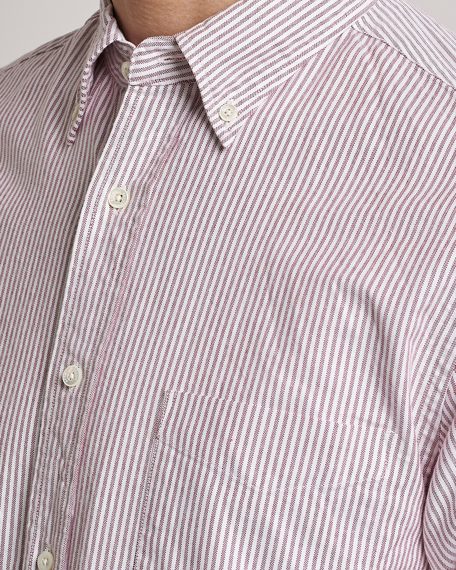 Hombres | Camisas | BEAMS PLUS | Oxford Button Down Shirt Wine Stripe