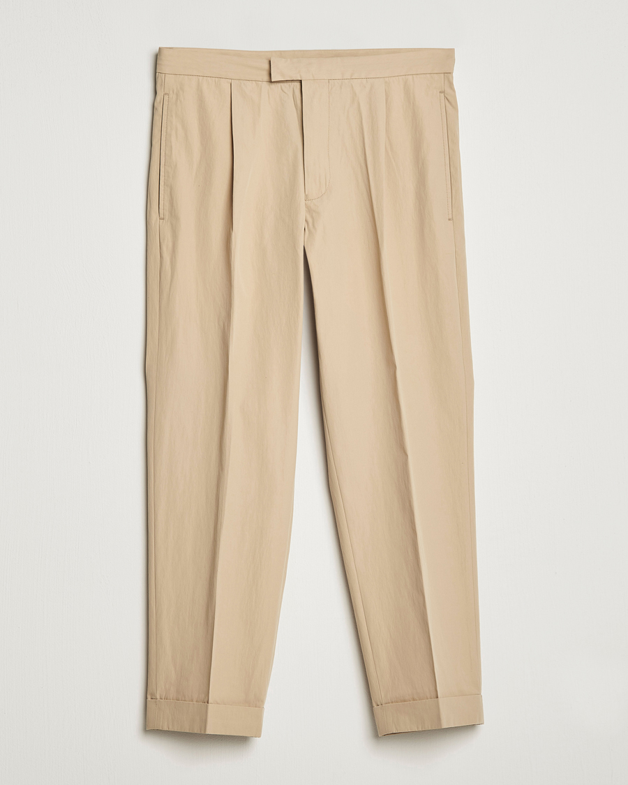 Hombres | Pantalones | BEAMS PLUS | Comfort Cloth Travel Trousers Beige
