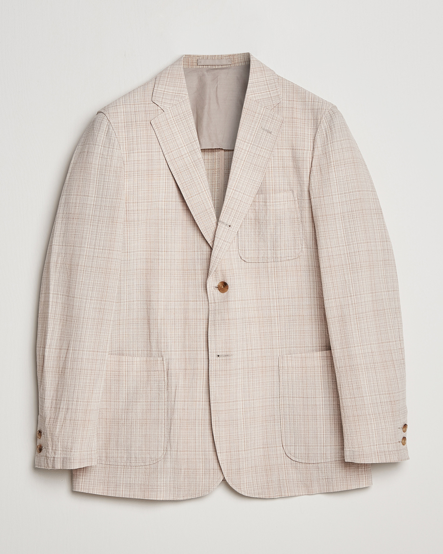 Hombres | Blazers | BEAMS PLUS | Cotton/Linen Comfort Jacket Natural