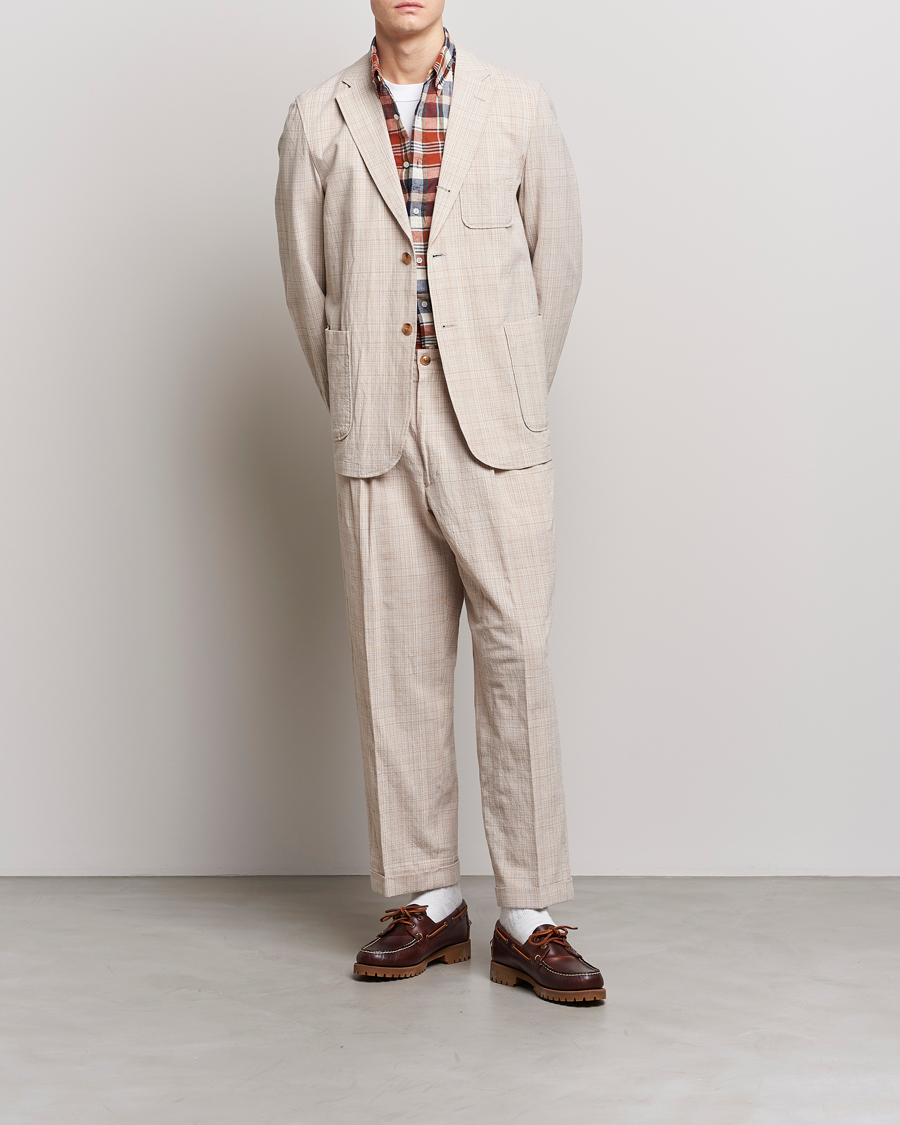 Hombres | Blazers | BEAMS PLUS | Cotton/Linen Comfort Jacket Natural