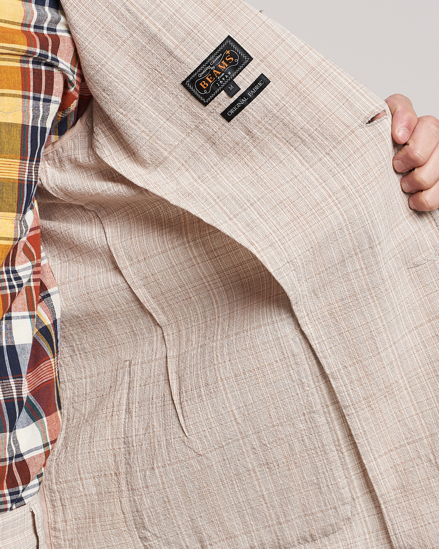 Hombres | Blazers | BEAMS PLUS | Cotton/Linen Comfort Jacket Natural