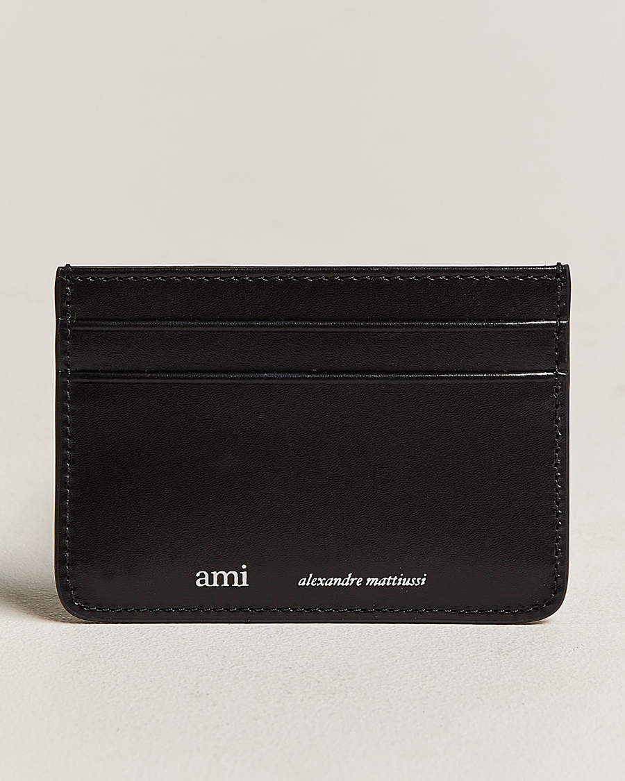 Hombres | AMI Leather Card Holder Black | AMI | Leather Card Holder Black