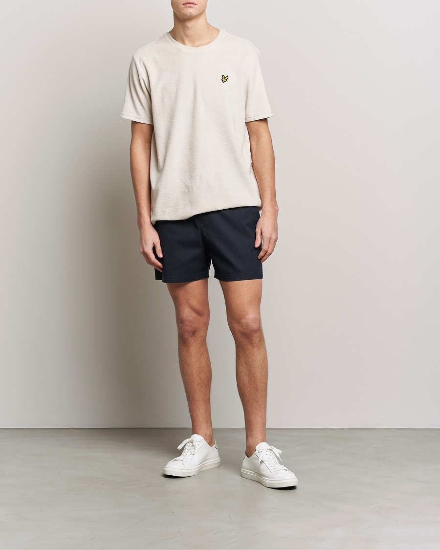 Hombres | Pantalones cortos | Lyle & Scott | Textured Shorts Dark Navy