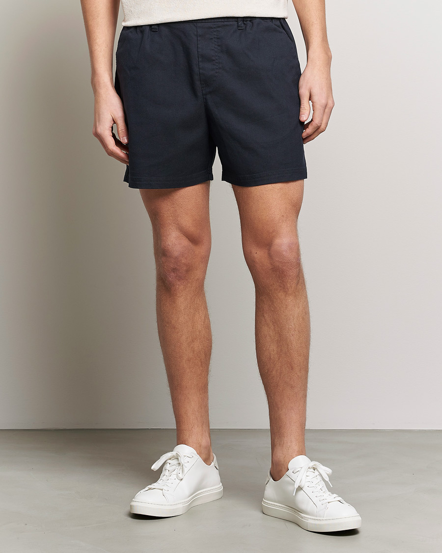 Hombres | Pantalones cortos | Lyle & Scott | Textured Shorts Dark Navy