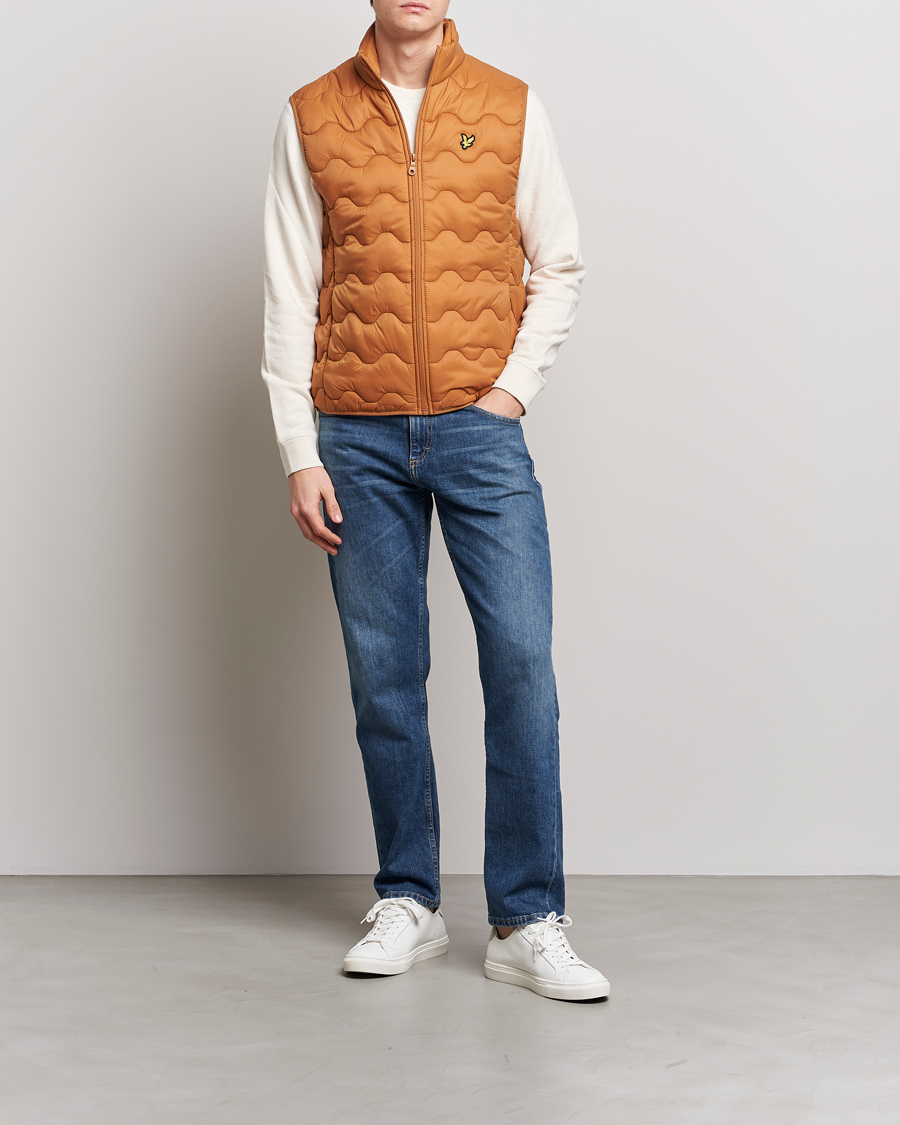 Hombres | Chalecos | Lyle & Scott | Crest Quilted Gilet Vest Salt Burne