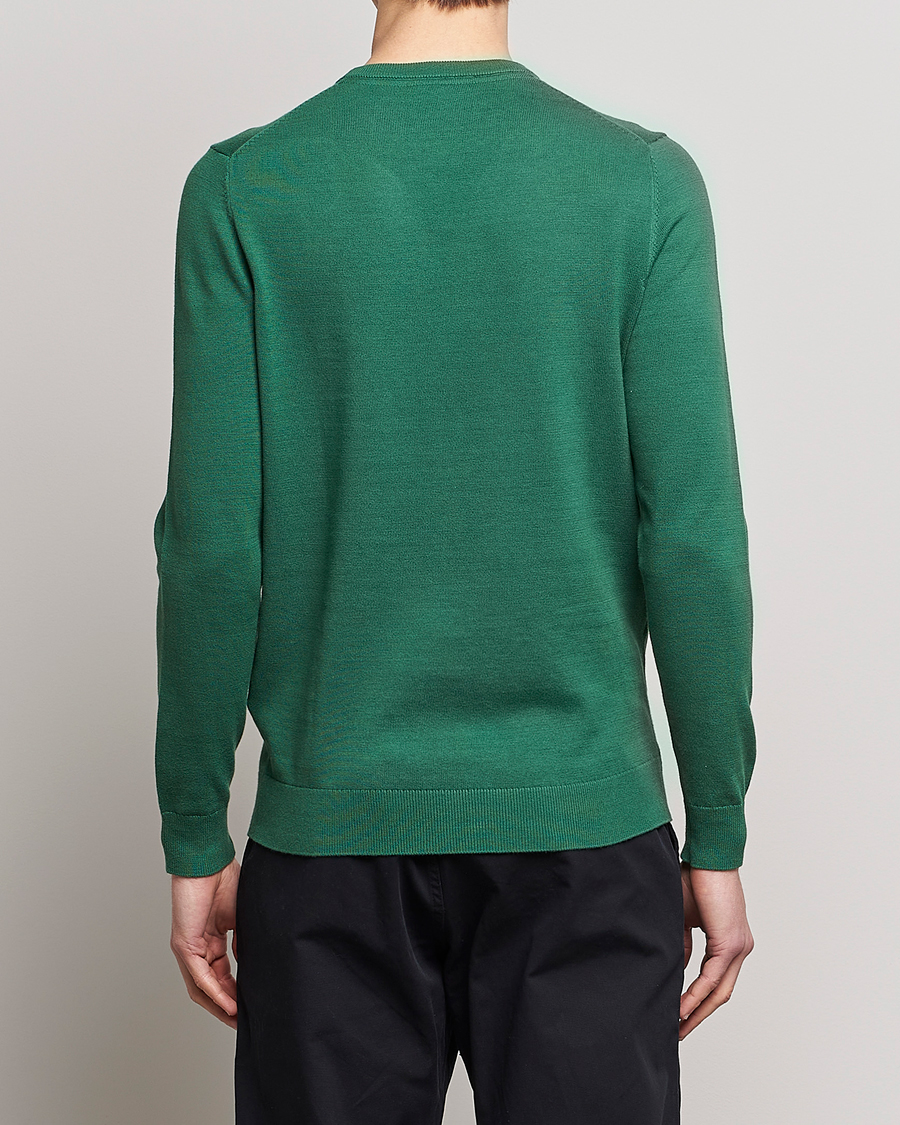 Hombres | Jerséis y prendas de punto | Lyle & Scott | Crew Neck Cotton Sweater English Green